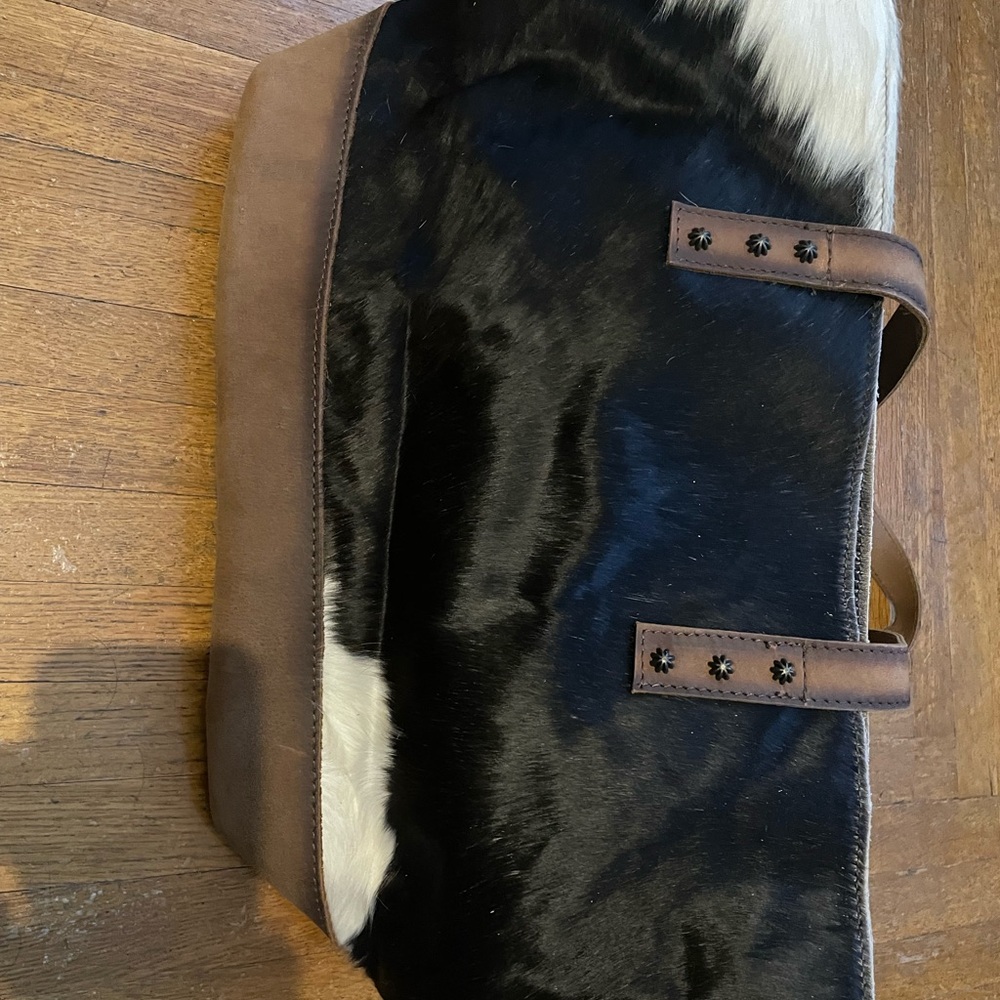 STS Ranchwear Classic Cowhide Tote Ladies Leather Zip Multi-Color - Picture 6 of 13
